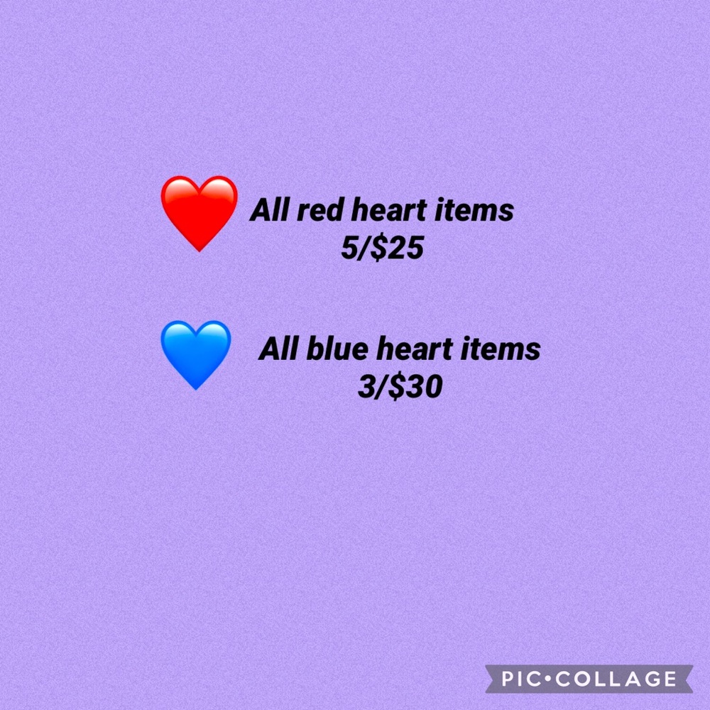 Red and blue heart closet deals